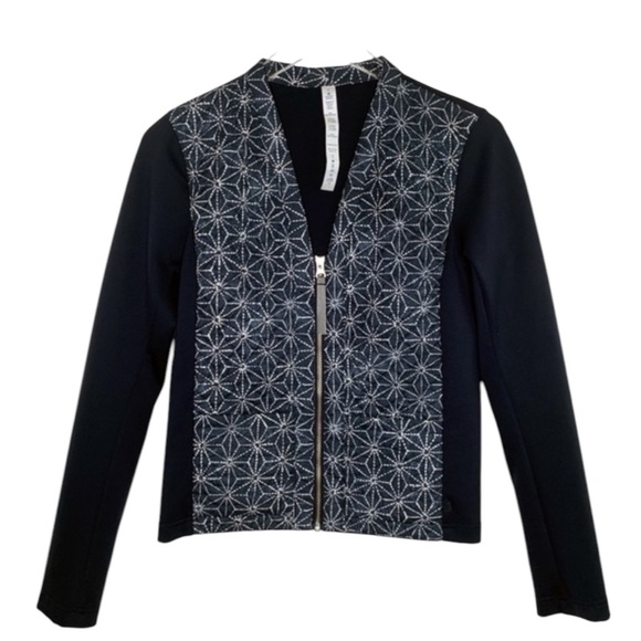 LULULEMON Cardigan and Again Exploded Sashiko Star in Inkwell Ghost/Inkwell 6 - Picture 5 of 12